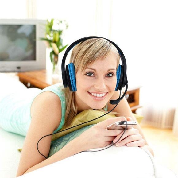 New SL-300 ButFulake Gaming Headphones Gaming Headset Blue & Black - Picture 3 of 4